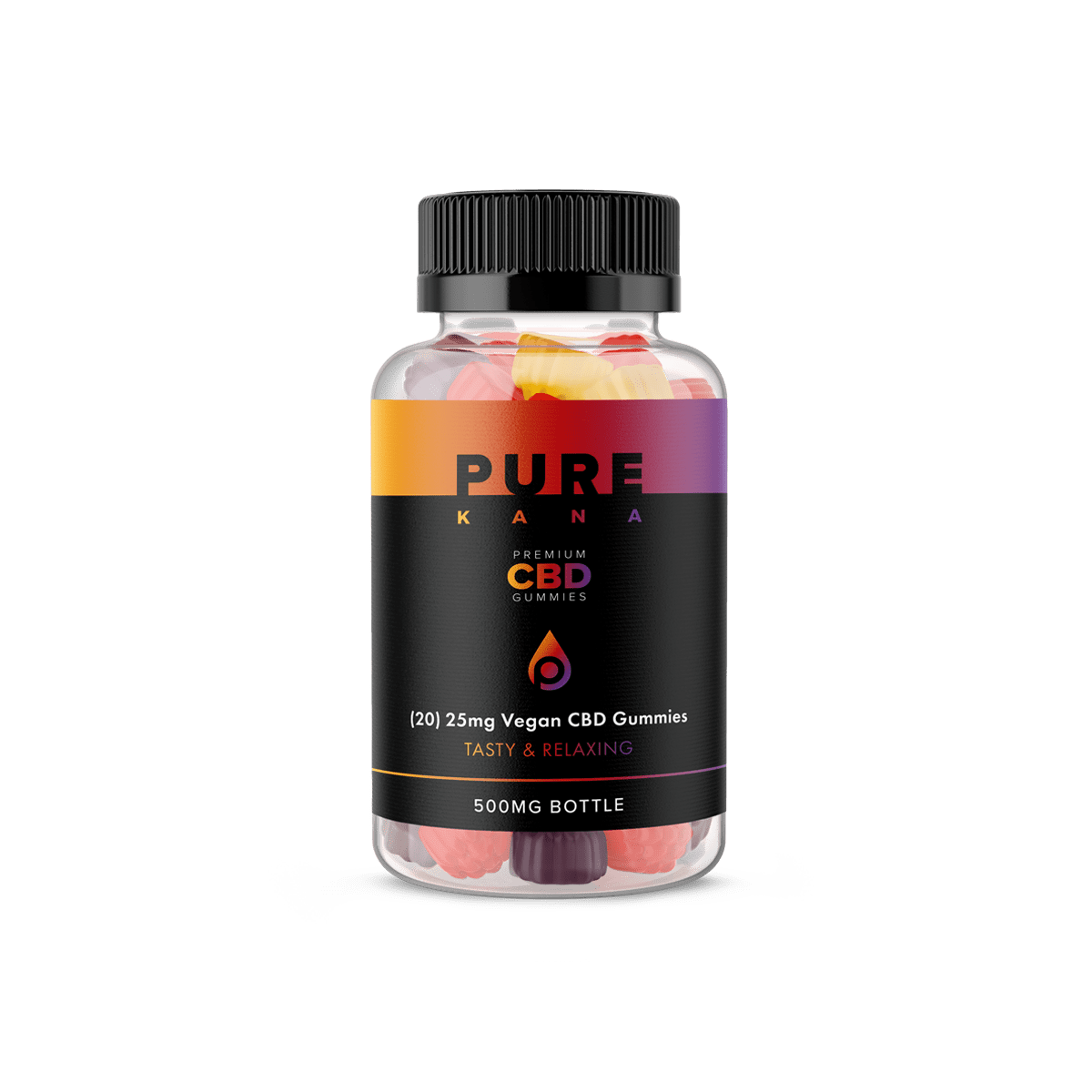 Natural CBD Gummy Bears 25mg x (20) = 500mg CBD | Purekana